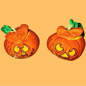 Vintage 1999 Lot of 2 Burger King Silly Slammers "Lil Jackie & Mo" (Pumpkin #4)